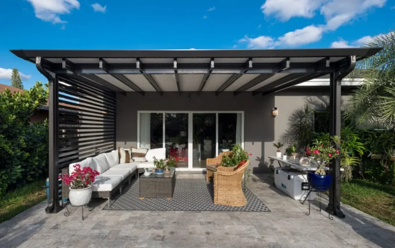 Metal covered patio